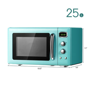 0.9 Cu.ft Retro Countertop Compact Microwave Oven-Green view 4