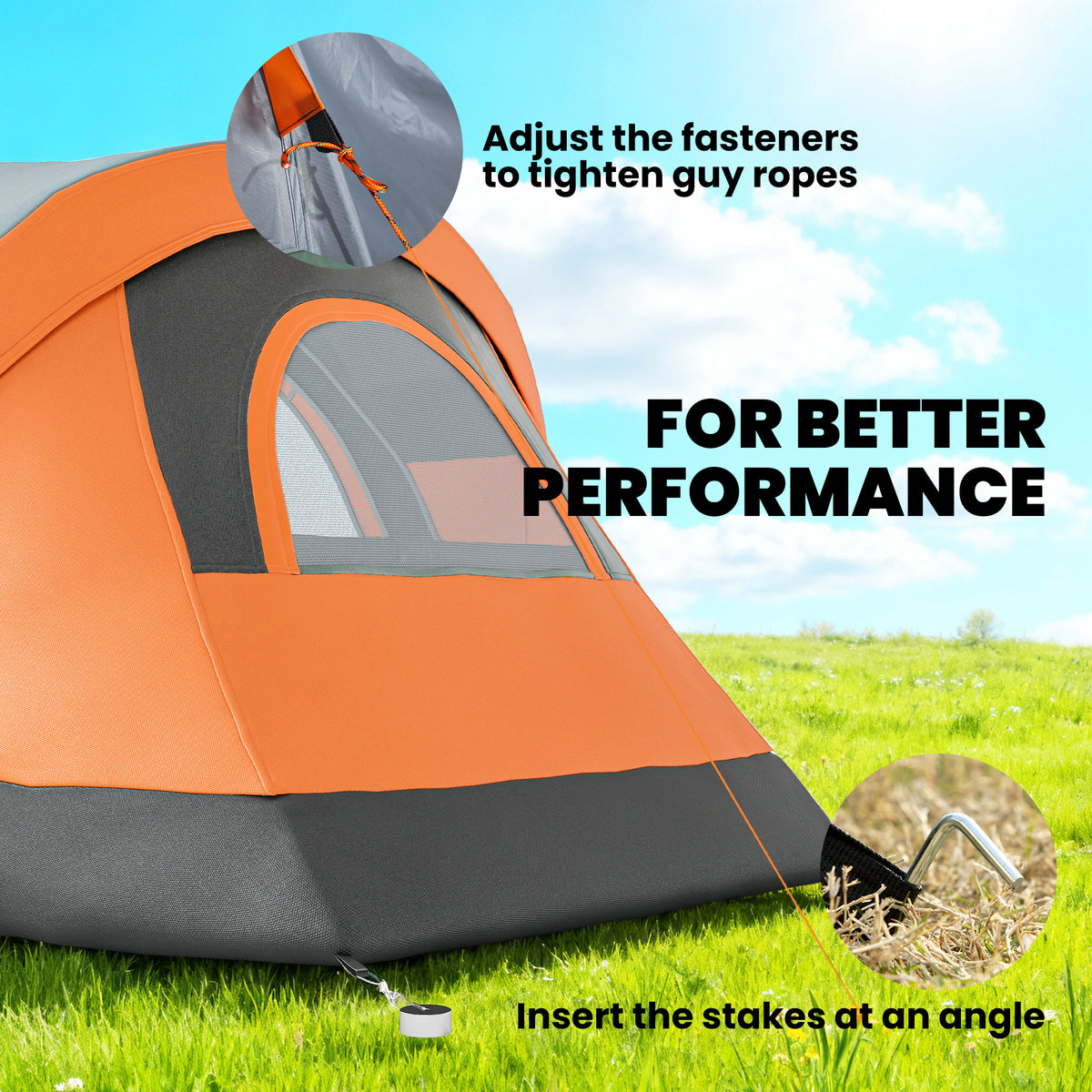 5 Person Family Tent, Outdoor Camping Tent with Lighting Hook, Carrying Bag for Camping – view 13