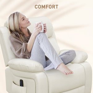 PU Leather Reclining Chair with Vibration Massage Recliner, Swivel Base, Rocking Function, Remote Control – view 13