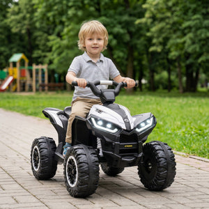 Aosom Kids 4 Wheeler Quad with Music, Headlights, High & Low Speed, Kids ATV for 3-5 Years Old Boys & Girl