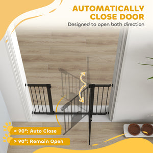 30"-52" Extra Wide Pet Gate Barrier with Small Door, 30"H Dog Gate with Safety Gate Barrier – view 13