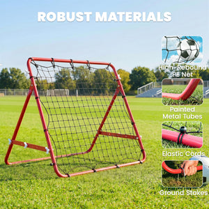 Volleyball Rebounder Net Football Training Aid Kickback Target Play Red – view 3