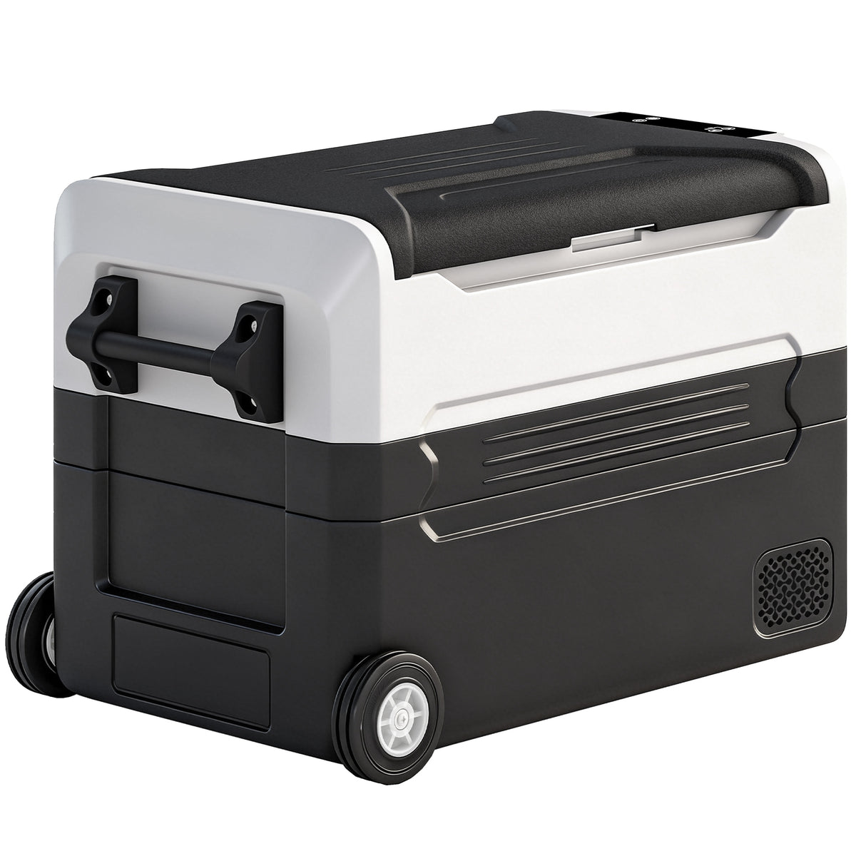 12 Volt Car Refrigerator, 42QT Car Fridge with App Control, 12/24V DC and 100-240V AC, Black