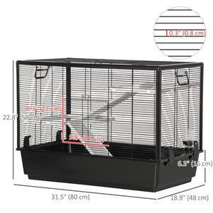 3-tier Hamster Cage, Guinea Pig Cage, Pet Chinchillas Play House Indoor with Accessories Food Dish Water – view 2