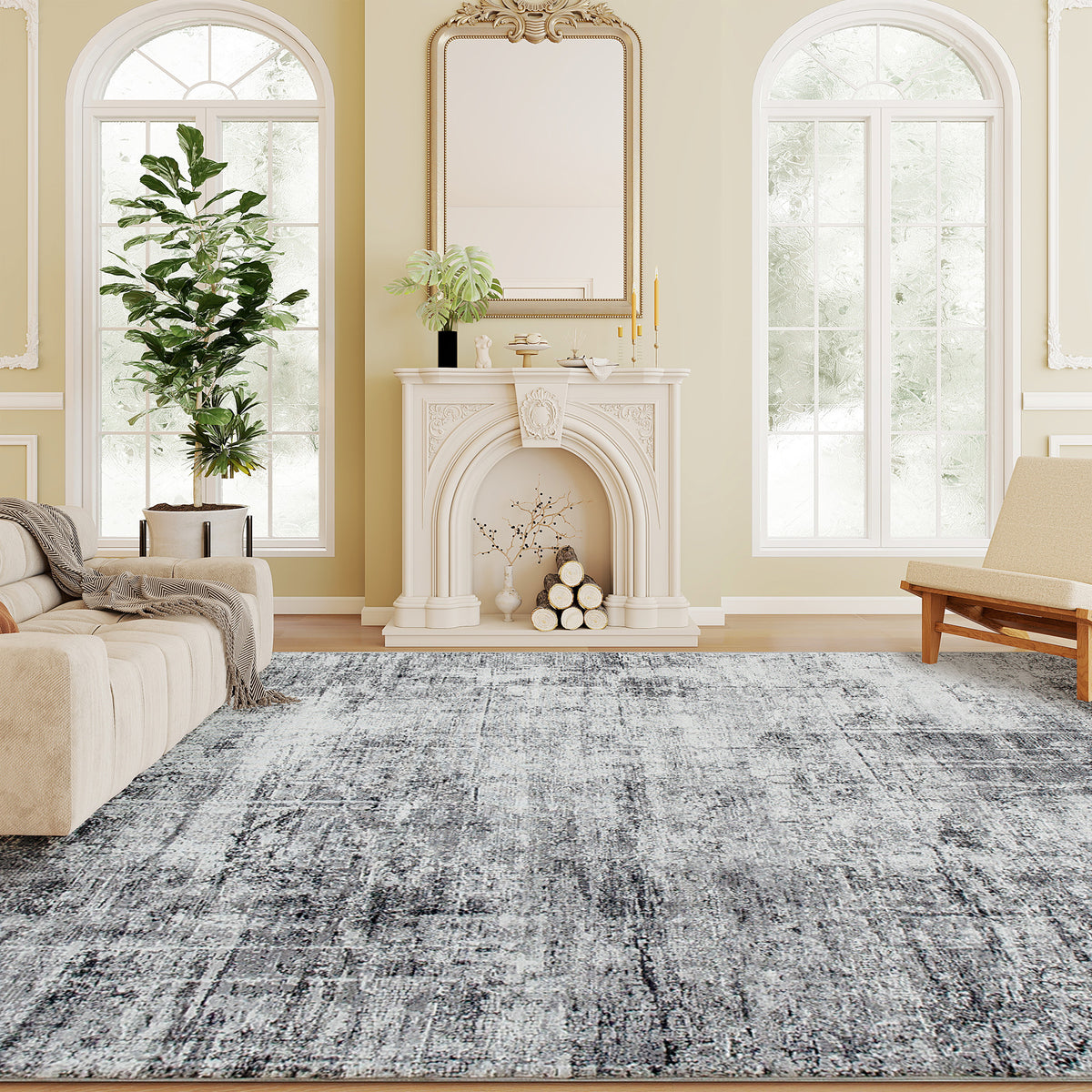 Area Rug for Living Room 5x7, Modern Abstract Machine Washable Rug, Non-Slip Carpet for Bedroom – view 24