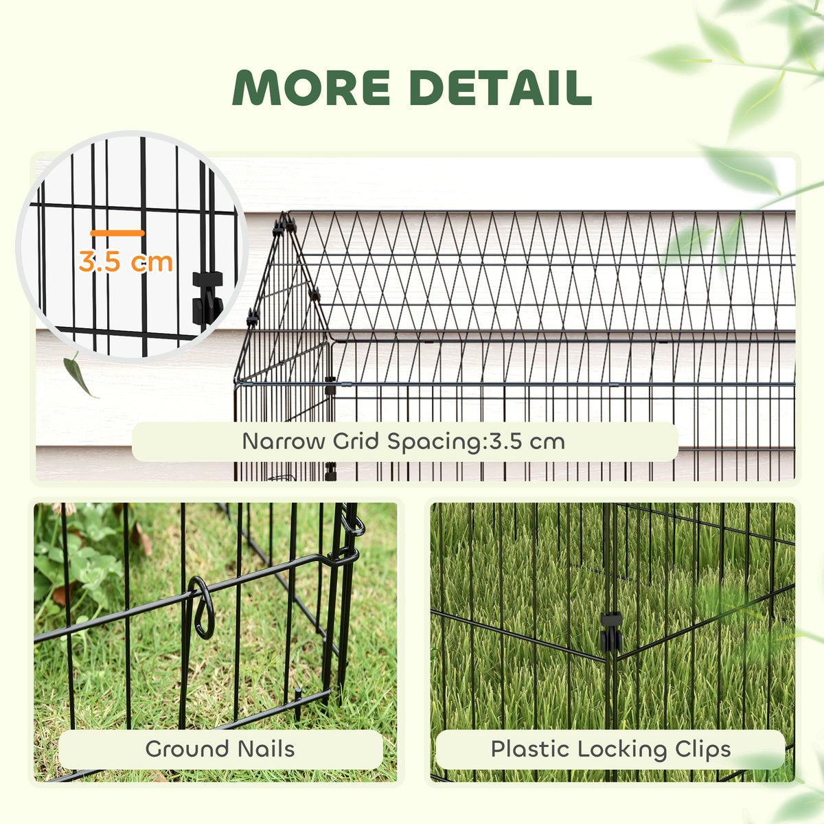 73" Small Animal Cage with Roof, Indoor/Outdoor Use,  for Chicken, Rabbits, Chinchillas