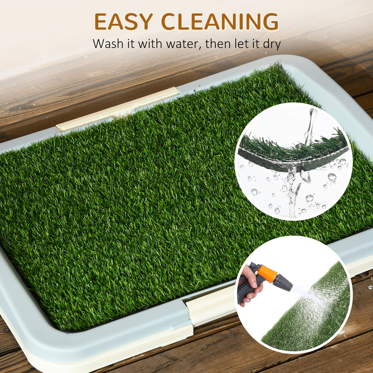 Puppy Training Pad, Indoor Portable Puppy Pad, with Artificial Grass, Grid, Panel, Tray, 18.3" x 13.4"