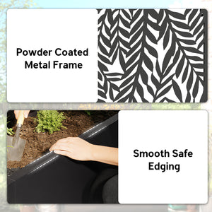 Metal Planter Box with Trellis, 44.5" Raised Garden Bed with Trellis Privacy Screen for Climbing Plants