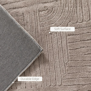 6x9 Area Rug, Luxurious Faux Fur Rug, Non-Slip Floor Carpet for Living Room, Bedroom, Dining Room, Tan – view 7