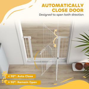 30"-52" Extra Wide Pet Gate Barrier with Small Door, 30"H Dog Gate with Safety Gate Barrier – view 31