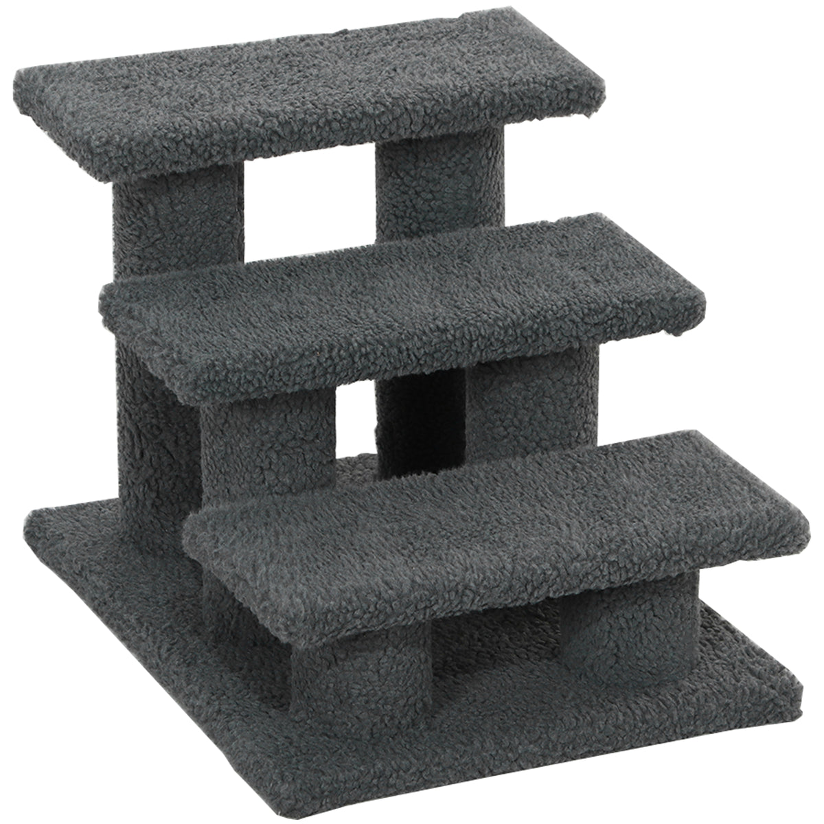 23.5" 4 Tier Pet Stairs Dog Cat Step Scratch Post Furniture, Cream White