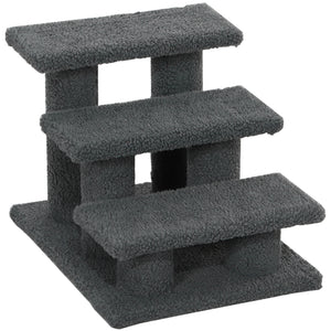 23.5" 4 Tier Pet Stairs Dog Cat Step Scratch Post Furniture, Cream White