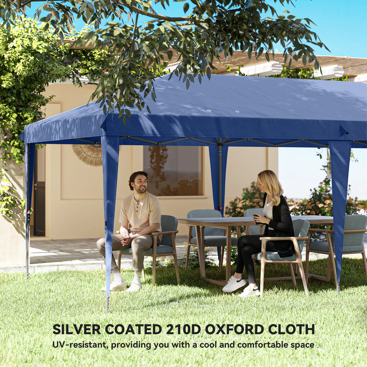 10' x 20' Outdoor Pop Up Canopy Tent Party Tent Instant Shelter W/ Carrying Bag, Blue – view 5