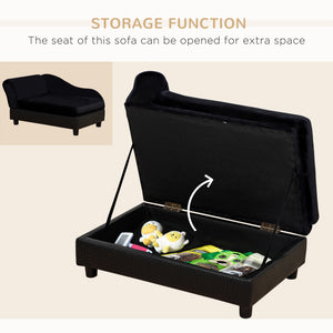Pet Sofa Dog Couch Chaise Lounge Pet Bed with Storage Function Small Sized Dog Various Cat Sponge Cushioned – view 11