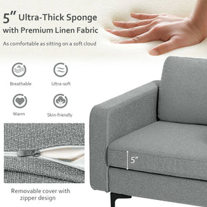 1/2/3/4-Seat Convertible Sectional Sofa with Reversible Ottoman-1-Seat view 5