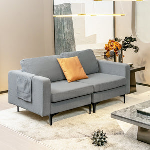1/2/3/4-Seat Convertible Sectional Sofa with Reversible Ottoman-2-Seat view 6