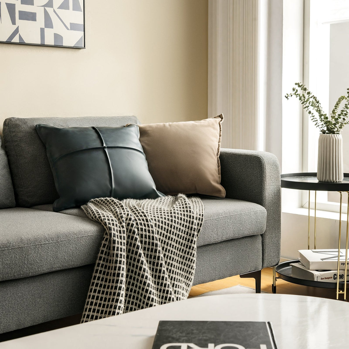 1/2/3/4-Seat Convertible Sectional Sofa with Reversible Ottoman-2-Seat view 7