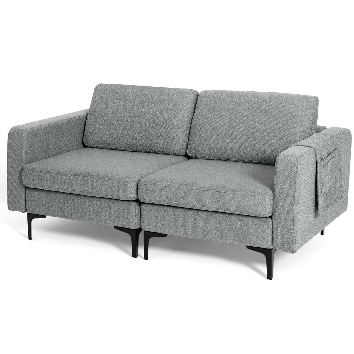 1/2/3/4-Seat Convertible Sectional Sofa with Reversible Ottoman-2-Seat view 8