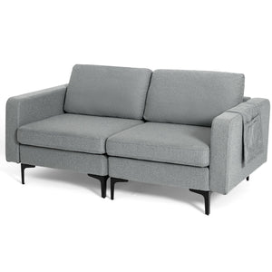 1/2/3/4-Seat Convertible Sectional Sofa with Reversible Ottoman-2-Seat view 8