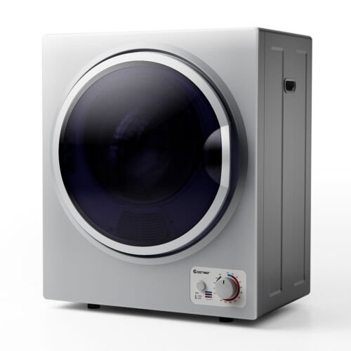 1.5 Cu.ft Clothes Dryer with with Stainless Steel Wall Mount-Silver