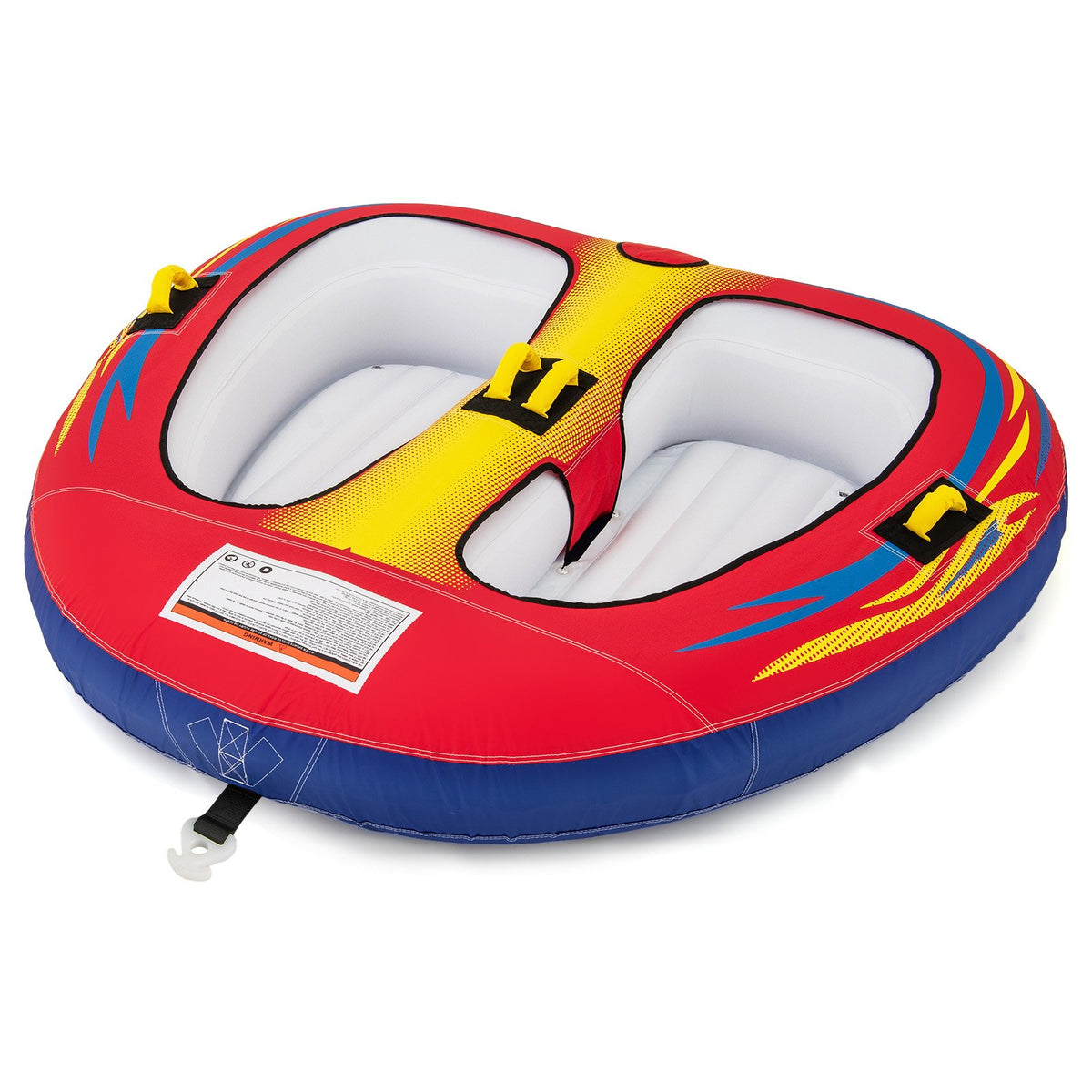 1 or 2 Person Inflatable Towable Tube for Boating with Drainage view 4