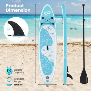 10/11 Feet Inflatable Stand Up Paddle Board with Premium SUP Accessories-L view 4
