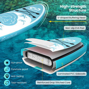 10/11 Feet Inflatable Stand Up Paddle Board with Premium SUP Accessories-L view 7