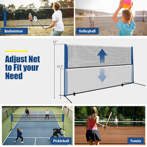 10/14 Feet Adjustable Badminton Net Stand with Portable Carry Bag-10 Feet view 6