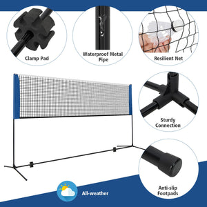 10/14 Feet Adjustable Badminton Net Stand with Portable Carry Bag-10 Feet view 9