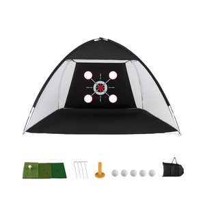 10.3 x 6.5 Feet Golf Practice Net with Foldable Tri-Turf Mat