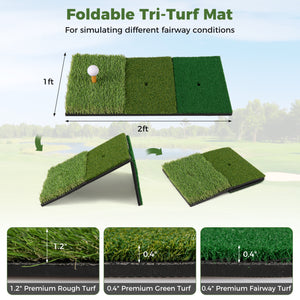 10.3 x 6.5 Feet Golf Practice Net with Foldable Tri-Turf Mat view 6