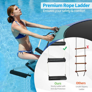 10 Feet Inflatable Splash Padded Water Bouncer Trampoline-Blue view 7