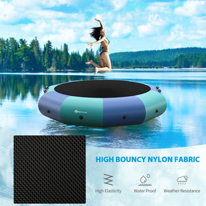 10 Feet Inflatable Splash Padded Water Bouncer Trampoline-Blue view 8