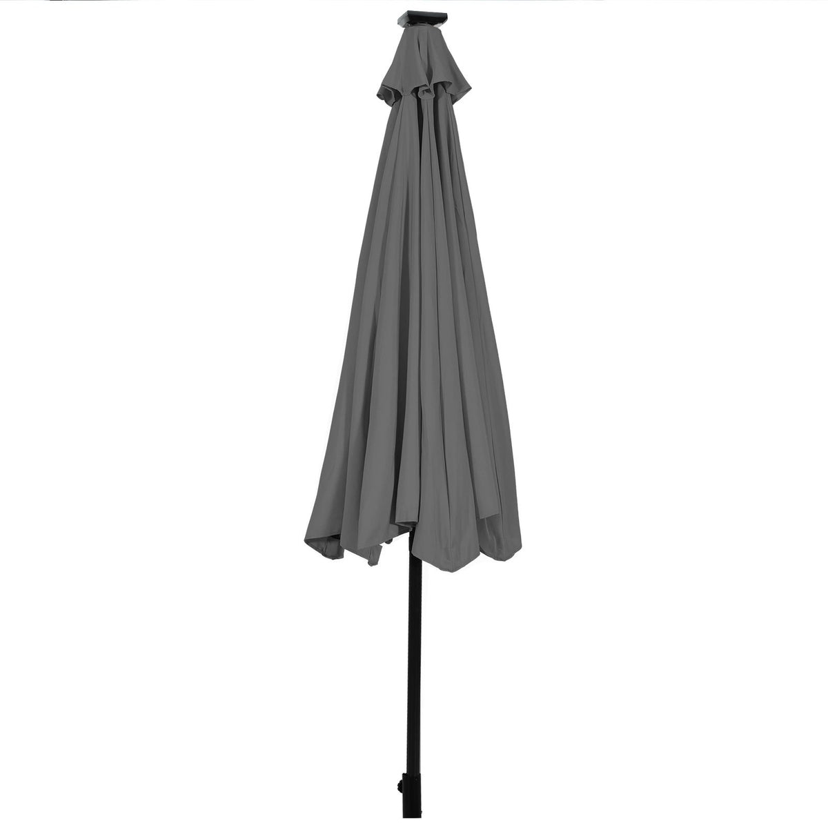 10 Feet Outdoor Patio Umbrella with Bright Solar LED Lights-Gray view 4