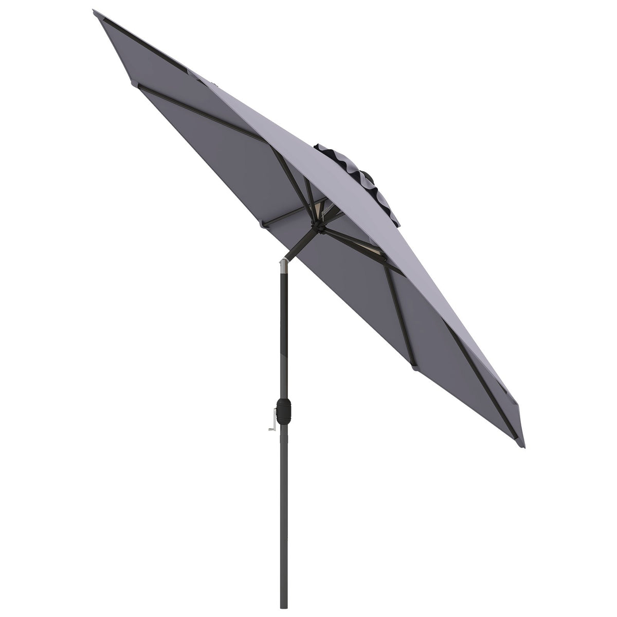 10 Feet Outdoor Patio Umbrella with Tilt Adjustment and Crank-Gray