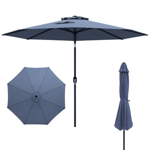 10 Feet Outdoor Patio Umbrella with Tilt Adjustment and Crank-Navy view 3