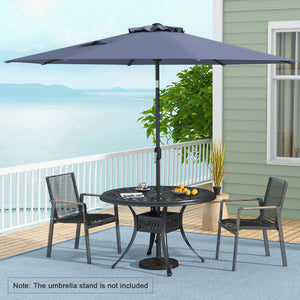 10 Feet Outdoor Patio Umbrella with Tilt Adjustment and Crank-Navy view 9
