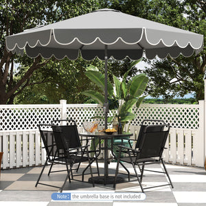10 Feet Patio Umbrella Outdoor Market Umbrella with Crank Tilt Adjustment-Gray view 3