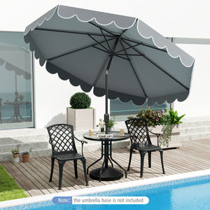 10 Feet Patio Umbrella Outdoor Market Umbrella with Crank Tilt Adjustment-Gray view 6
