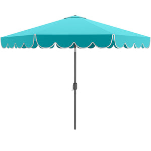 10 Feet Patio Umbrella Outdoor Market Umbrella with Crank Tilt Adjustment-Turquoise view 4