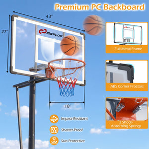 10 Feet Portable Basketball Hoop Outdoor for Adults view 6
