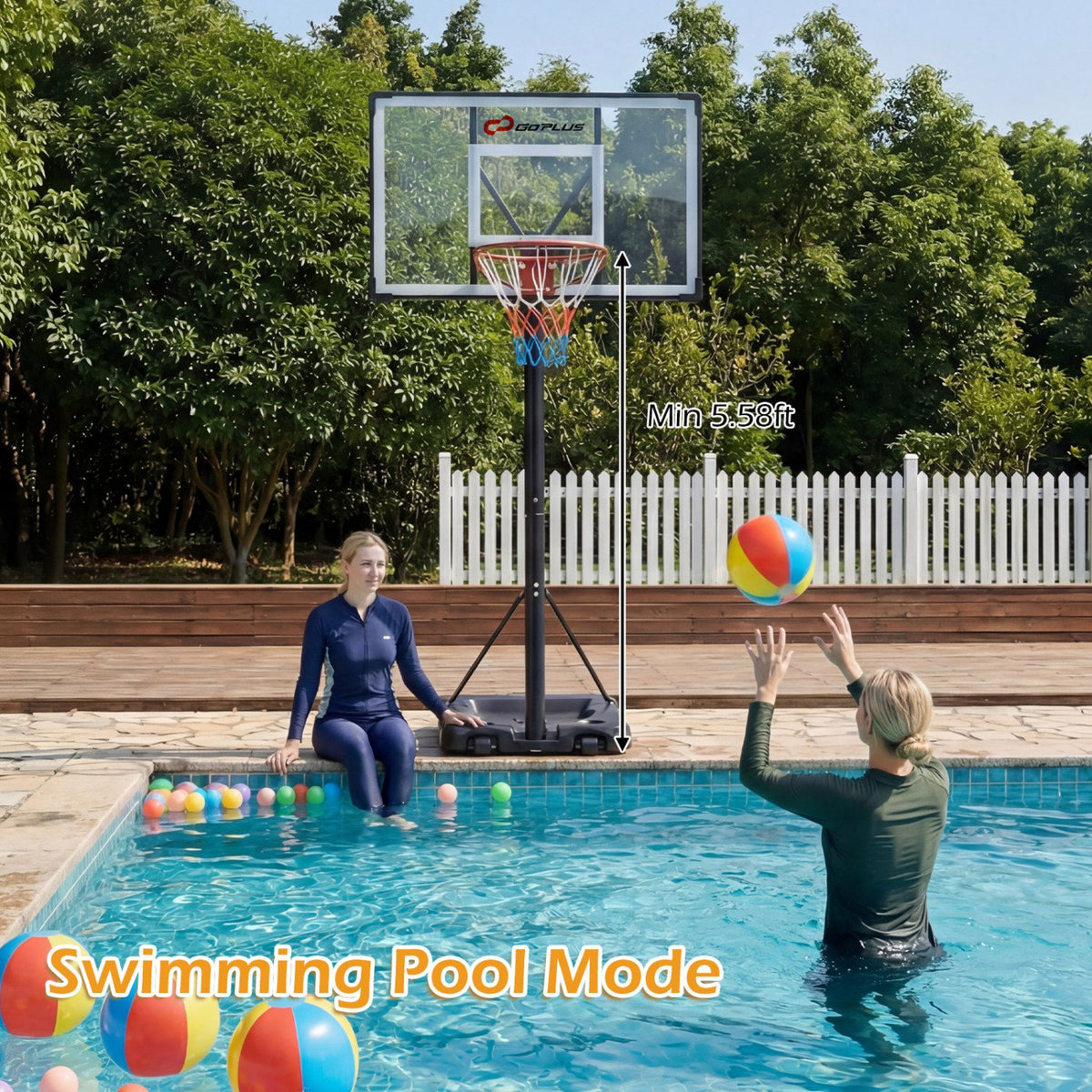10 Feet Portable Basketball Hoop Outdoor for Adults view 8