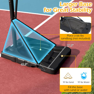10 Feet Portable Basketball Hoop Outdoor for Adults view 9