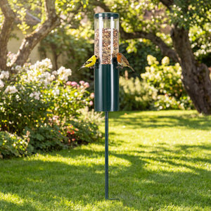 10 LBS Large Capacity Squirrel Proof Bird Feeder with Pole Mount and Baffle view 2