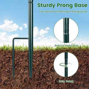 10 LBS Large Capacity Squirrel Proof Bird Feeder with Pole Mount and Baffle view 8