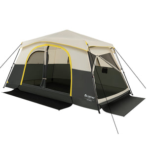 10 Person Instant Cabin Camping Tent with Rainfly 13 ft x 9 ft Portable Large Family Tent-Beige view 2