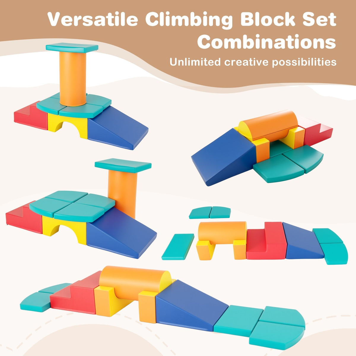 10-Piece Foam Climbing Toys for Toddlers-Multicolor view 6