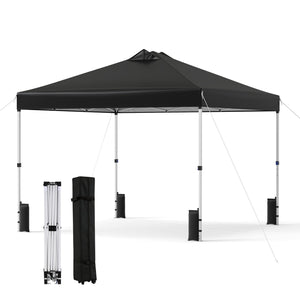10 x 10 Feet Outdoor Commercial Pop up Canopy Tent-Black