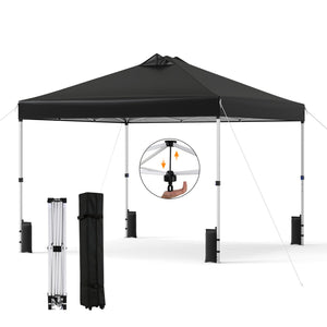 10 x 10 Feet Outdoor Commercial Pop up Canopy Tent-Black view 4