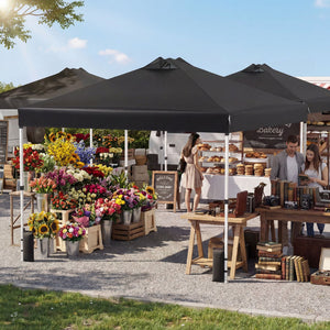 10 x 10 Feet Outdoor Commercial Pop up Canopy Tent-Black view 6